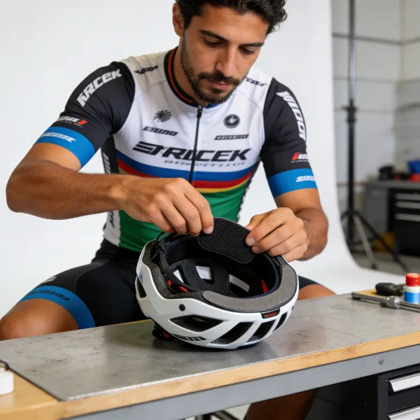 cómo cambiar las almohadillas del casco de ciclismo