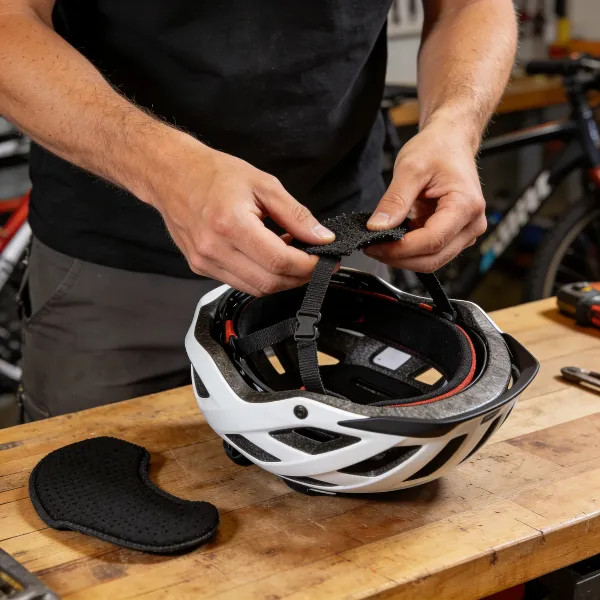 Wie wechselt man die Polster im Fahrradhelm